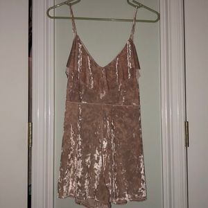 Velvet romper size small — urban outfitters